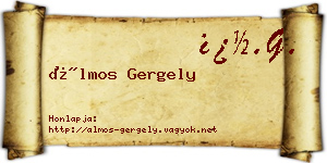Álmos Gergely névjegykártya