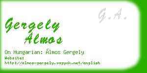 gergely almos business card