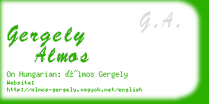 gergely almos business card